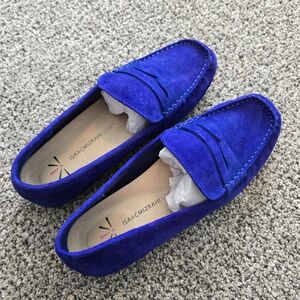 Isaac Mizrahi Blue Suede Loafers